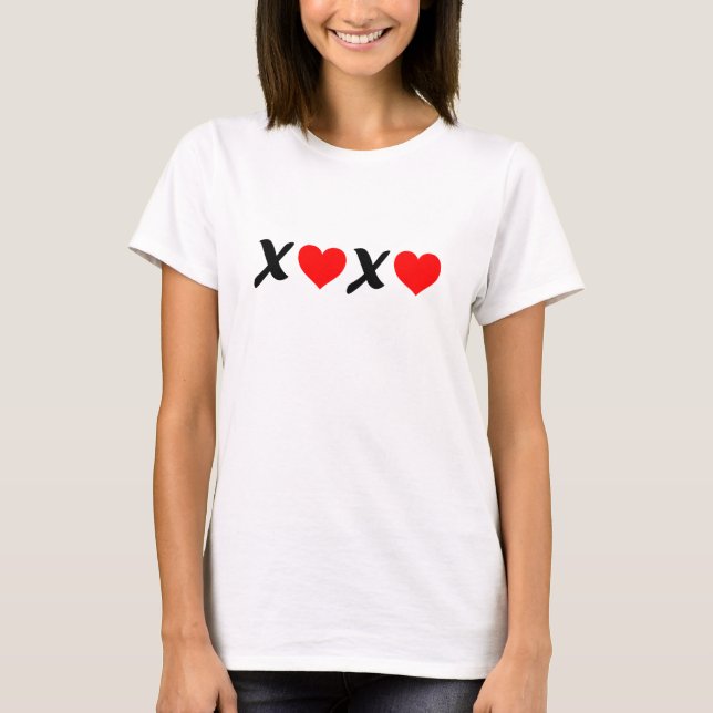 Brev Kärlek XOXO-upplevelsen T Shirt (Framsida)