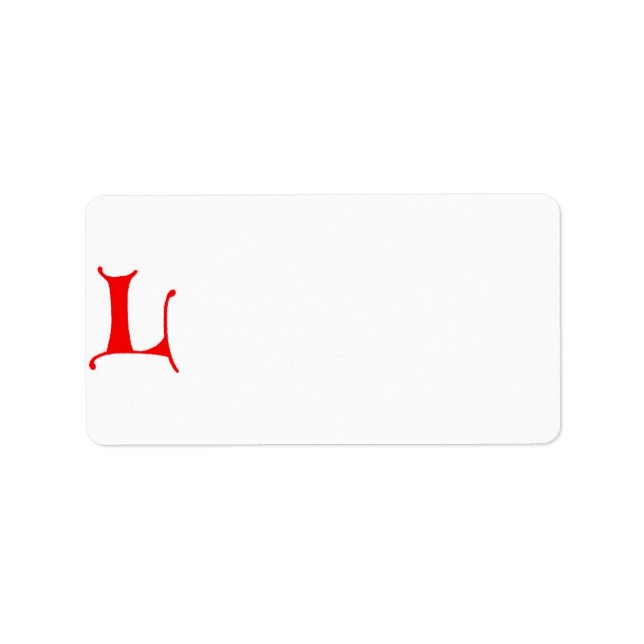 Brev L-adressetikett Adressetikett (Framsidan)