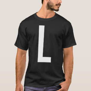 BREV L ALPHABET MONOGRAM INITIAL T SHIRT