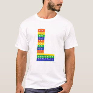 Brev L Capital Alphabet Fidget Pop It FUNNY Matc T Shirt