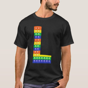 Brev L Capital Alphabet Fidget Pop IT Matching P T Shirt