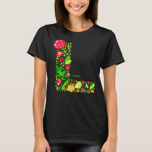 Brev L i Flowers T-Shirt