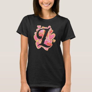 Brev L Kärlek Heart Relation Romantic Valentin T Shirt