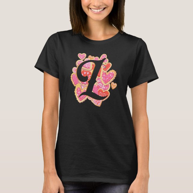 Brev L Kärlek Heart Relation Romantic Valentin T Shirt (Framsida)