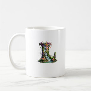 Brev L med Lilies and Waterfalls - Fantasy Flor Kaffemugg