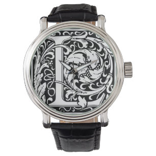 Brev L Medieval Monogram Art nouveau Armbandsur