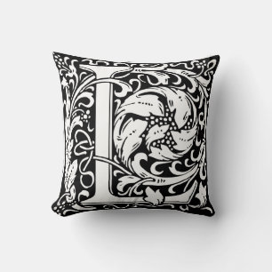 Brev L Medieval Monogram Art nouveau Kudde