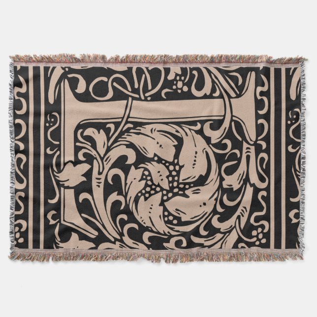 Brev L Medieval Monogram Art nouveau Mysfilt (Framsidan)