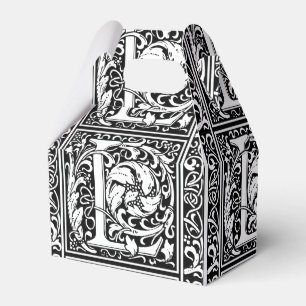 Brev L Medieval Monogram Art nouveau Presentaskar