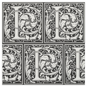 Brev L Medieval Monogram Art nouveau Tyg