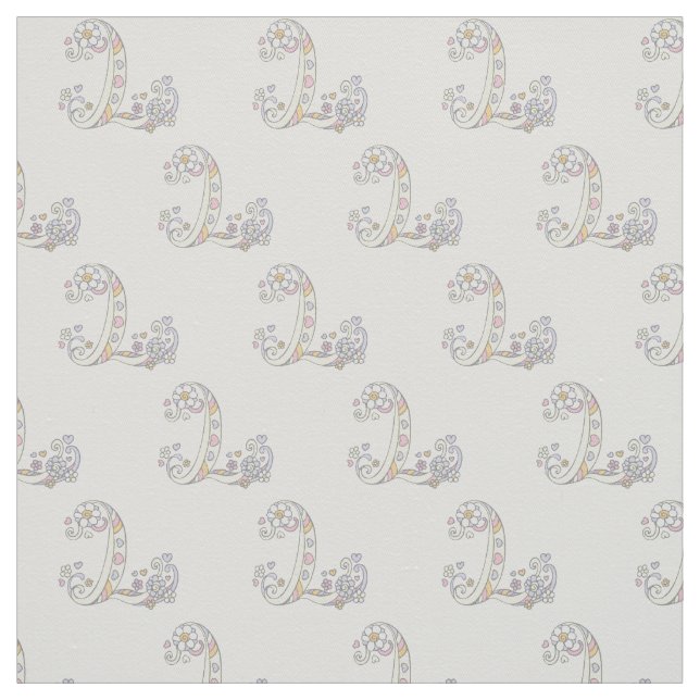 Brev L monogram dekorativ anpassningsbar Tyg (Prov)