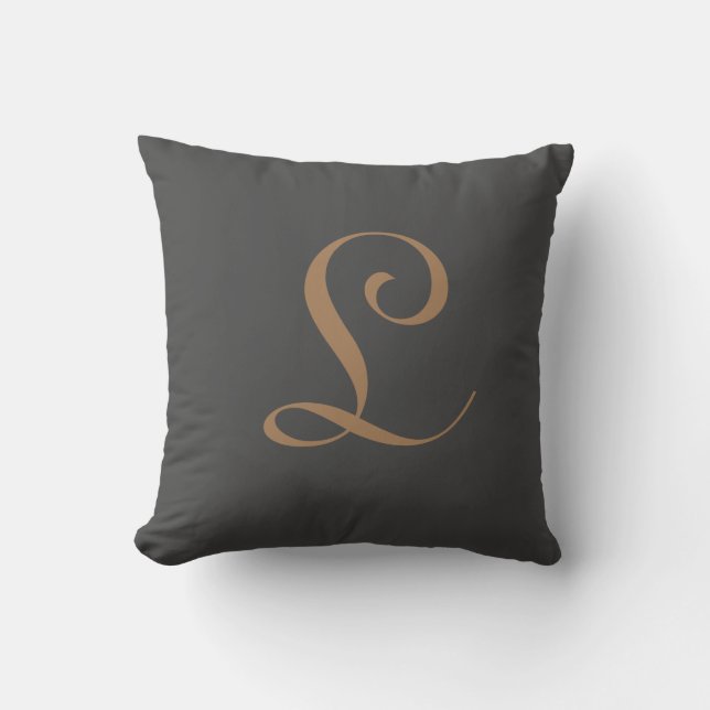 Brev L Monogram Första Anpassningsbarna Kudde (Framsida)