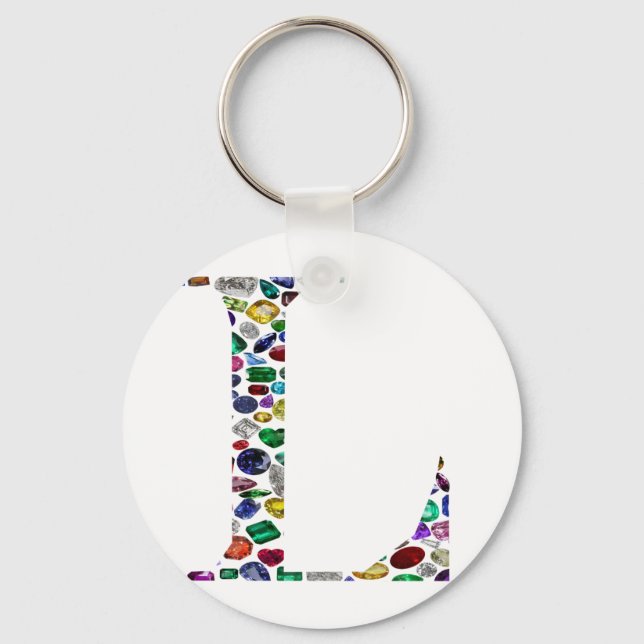 Brev L Monogram Nyckelring (Framsida)