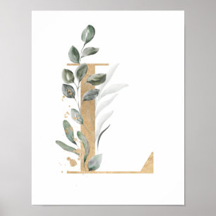 Brev L Monogram Poster