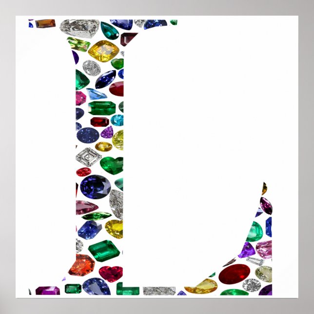 Brev L Monogram Poster (Framsidan)