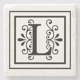 Brev L Monogramstenunderlägg Underlägg Sten