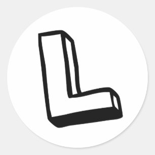 BREV L RUNT KLISTERMÄRKE