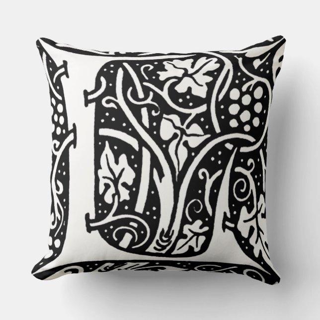 Brev 'L' William Morris Design Kudde (Framsida)