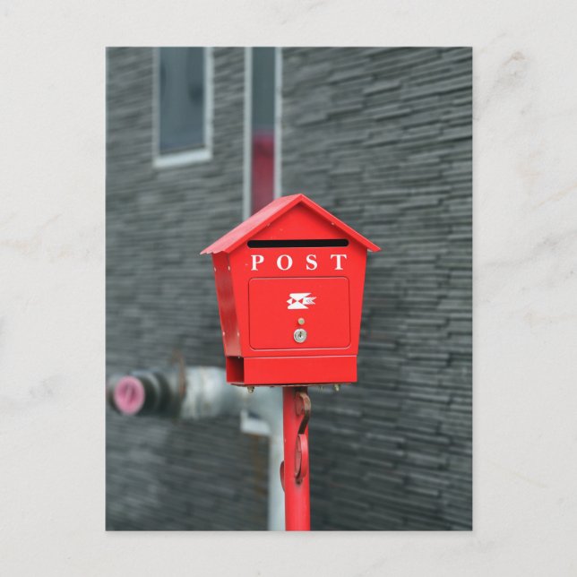 BREV LÅDA POST RÖD LÅDA POSTCROSSING VYKORT (Framsida)