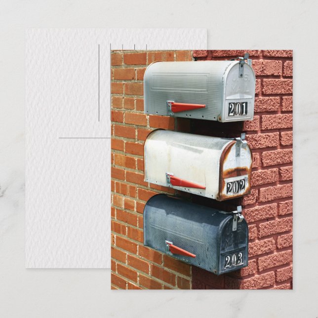 BREV LÅDA POSTLÅDA POSTCROSSING VYKORT (Fram/baksida)