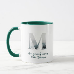 Brev M Alphabe-design och fotojul Mugg