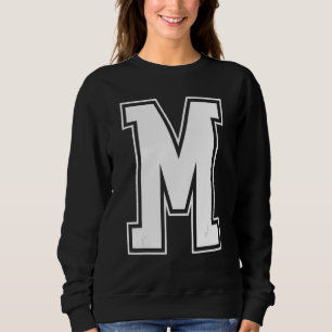 Brev M Capital Alphabet Initial Cheerlead Mon T Shirt