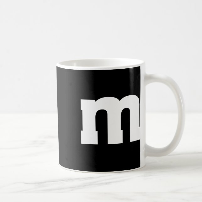 Brev M Capital Alphabet Kaffemugg (Höger)