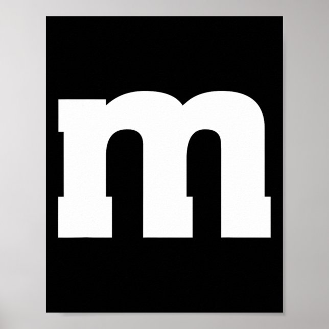 Brev M Capital Alphabet Poster (Framsidan)