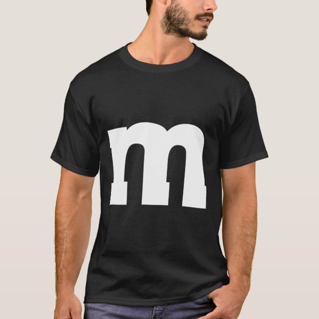 Brev M Capital Alphabet T Shirt (Framsida)