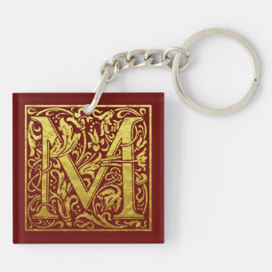 Brev M First Brev Faux Guld Red