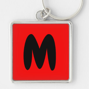 brev M, initial, abecedario populär nyckelring