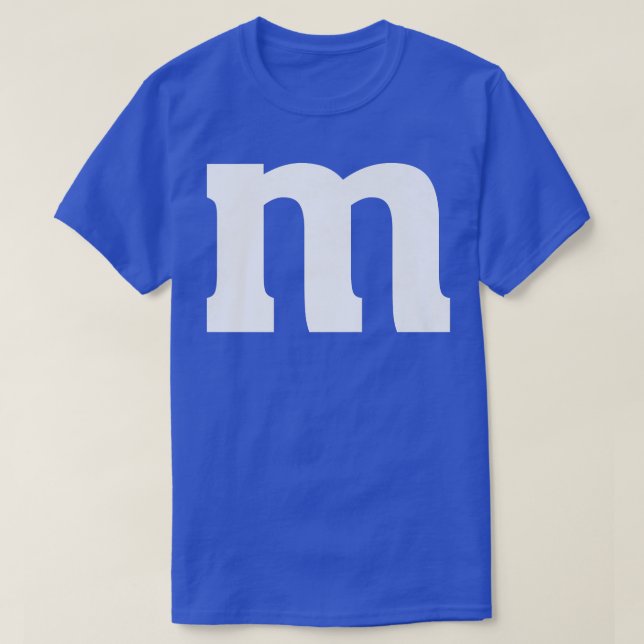 Brev M Lower Fodral Alphabet Matching Lazy Hallowe T Shirt (Design framsida)