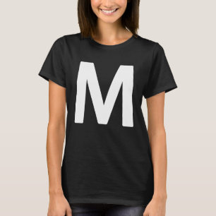 Brev M Lowercase Brev för Halloween ABC Brev T Shirt