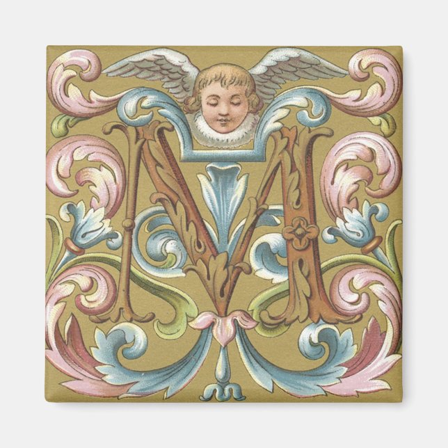 Brev M med gel - magnet (Framsidan)