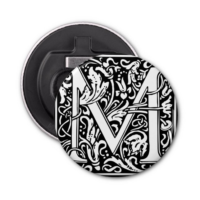Brev M Medieval Monogram Art nouveau Flasköppnare (Framsidan)