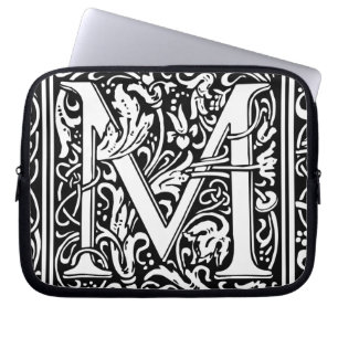 Brev M Medieval Monogram Art nouveau Laptop Fodral