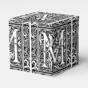 Brev M Medieval Monogram Art nouveau Presentaskar