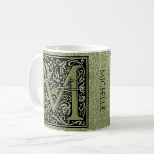 Brev M Monogram första Brev-Personligen Kaffemugg