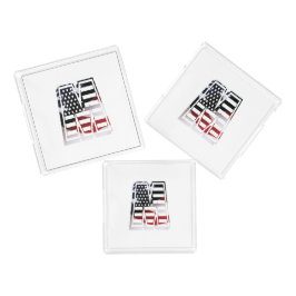 Brev M Monogram Initial USA Bricka