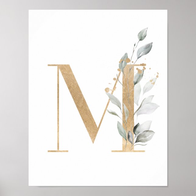 Brev M Monogram Poster (Framsidan)