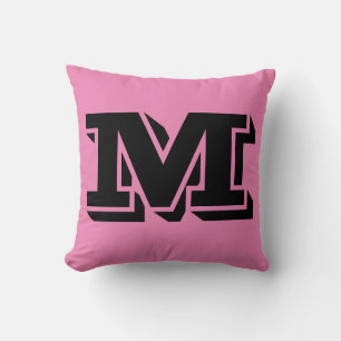 BREV M MONOGRAM ROSA PILLOW KUDDE