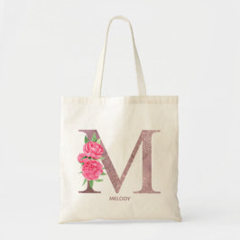Brev M Personlig namn monogrambridesmaid Tygkasse