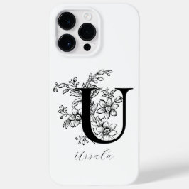 Brev med botanisk monogram med bokstaven U