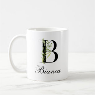 Brev med botanisk tema Elegant skål med anpassat Kaffemugg