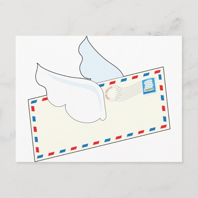 Brev med Vinge Vykort (Framsida)