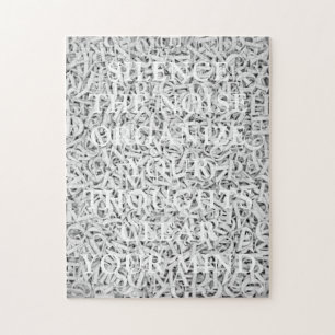 Brev Mix Chic minimalistisk monotone Puzzle Pussel