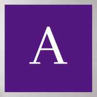 Brev Monogram Modern Stil Lila