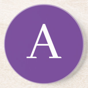 Brev Monogram Modern Stil Lila Underlägg
