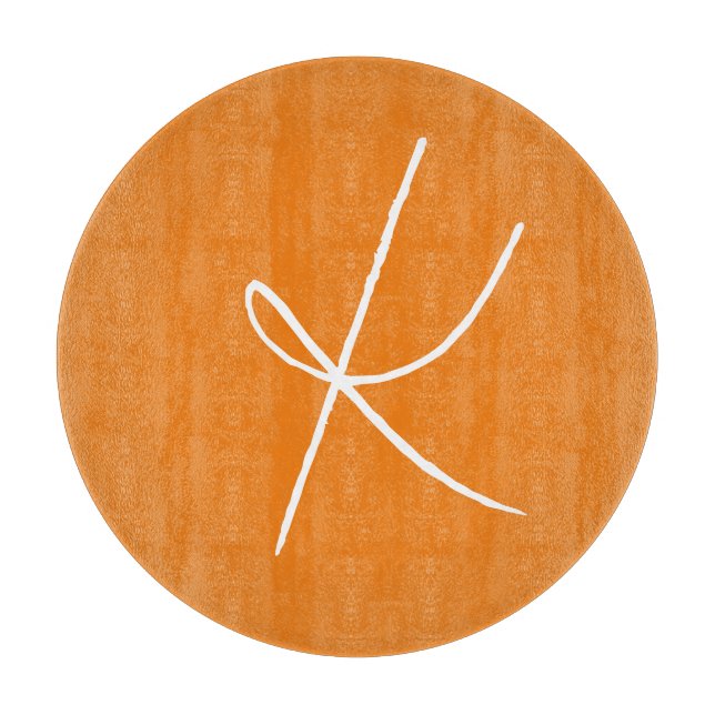 Brev Monogram Modern Stil Orange White (Framsidan)