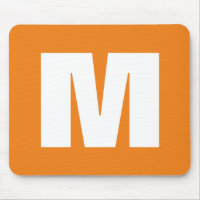 Brev Monogram Modern Stil Orange White